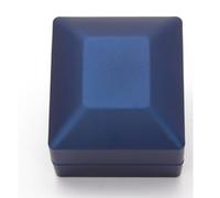 MERIGLARE Écrin à Bague Boîte à Bijoux Coffret Présentation Rangement LED Illumination Intégrée Accentue les Détails Coque Peinte Lisse Intérieur Peluche Adapté, Bleu Foncé, Laque Mate