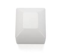 MERIGLARE Écrin à Bague Boîte à Bijoux Coffret Présentation Rangement LED Illumination Intégrée Accentue les Détails Coque Peinte Lisse Intérieur Peluche Adapté, Blanc, Laque Piano