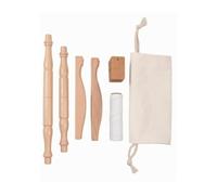 MERIGLARE Enfileur de Laine en Bois Niddy Dévidoir Bobinoir Enrouleur Construction Stable en Hêtre et Guidage Clair pour Enroulement Propre avec Corde Cartes et Sac Adapté au Filage Tricot Atelier
