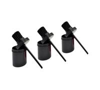 MERIGLARE Ensemble de 3 Brosses à Huile pour Sabots de Chevaux, Outil Pratique et Portable avec Poignée et Capuchon Confortables pour L'entretien des Sabots, Noir