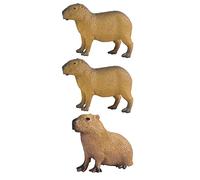 MERIGLARE Ensemble de 3 Figurines de Capybara Réalistes, Jouet de Collection pour Filles et Enfants