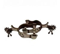 MERIGLARE Éperon Équestre Acier Éperon de Cheval Aide d'Équitation Accessoire de Bottes Construction Métal Solide en Acier avec Molette Étoilée et Panneaux