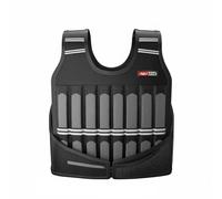 MERIGLARE Gilet Lesté d'Entraînement Gilet de Course Gilet de Musculation Gilet Ajustable avec Poids en Maille Respirante et Plaques en Acier avec Poches et, Noir, 5KG