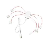MERIGLARE Lampe Modèle Câblage Alimentation USB 5V Port Hub pour Lumière Miniatures Distributeur D'Énergie Accessoires Diorama Convient Aux Passionnés de Modéli, 6 Ports