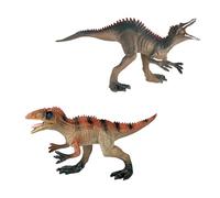 MERIGLARE Lot de 2 Figurines de Dinosaures Réalistes, Petites Figurines de Dinosaures, Figurines D'animaux pour Collection et Décoration, Style F