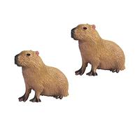MERIGLARE Lot de 2 Figurines Réalistes de Capybara à Collectionner, pour Décorer Un Gâteau de Bureau.