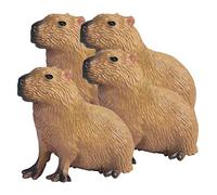MERIGLARE Lot de 4 Figurines Réalistes de Capybara, à Utiliser Comme Décoration de Gâteau.