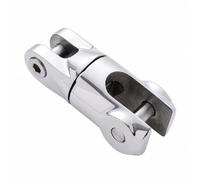 MERIGLARE Maillon d'Ancre Marine Maillon Connecteur Émerillon Attache en Acier Inoxydable 316 avec Finition Métal Argenté et Double Fourche Compatible Chaîne