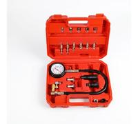 MERIGLARE Manomètre de Pression de Carburant Kit Complet Test Compression Moteur avec Jauge à Aiguille Tuyaux Résistants Adaptateurs Divers en Alliage Cuivre, TU-15A Diesel