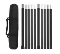 MERIGLARE Mât Portable en Aluminium avec Sections Ajustables et Pied Antidérapant pour Camping et Abri Piscine, 4 Sections * 70CM, Base en cao, 2.8M