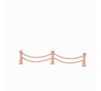 MERIGLARE Mini Barrière Miniature Rail Clôture Garde Corps Chaîne Élément de Séparation pour Routes et Trottoirs Miniatures Construction en Résine Détaillée, 1/64 Modèle Blanc