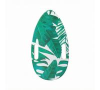 MERIGLARE Mini Planche de Skate Teardrop Mini Skateboard Deck Plateau Deck Bois Érable Finition Lisse Poignées Découpées Trous Prépercés pour Installation, Feuille De Bananier