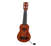 MERIGLARE Mini Ukulélé pour Enfants, Guitare Jouet, Facile à Jouer, Instrument de Musique Classique pour Débutants, éveil Musical, brun