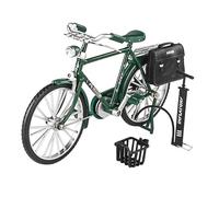 MERIGLARE Modèle Réduit de Vélo Rétro à L'échelle 1:10, Décoration Créative En Alliage, Vélo Classique Miniature pour La Maison Ou Le Bureau, Vert