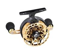 MERIGLARE Moulinet de Pêche Baitcasting Raft Lancer avec Rapport de 36 1 Bouton de Frein Supérieur Corps en Alliage Enroulement, Doré, Style to 1
