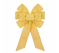 MERIGLARE Noeud de Couronne en Ruban Ornement Décoration Accessoire en Tissu de Lin Forme Ample et Généreuse Adapté aux Créations Artisanales Couronnes, Jaune