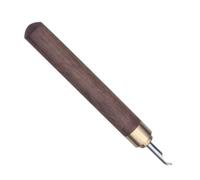 MERIGLARE Outil d'Ouverture de Boîtier de Montre Outil Réparation Montre Ouvre Boîtier Levier Montre Poinçon Horloger Manche Bois Santal Pointe Acier Laiton, A - Couteau À Crochet Commun 4 Mm