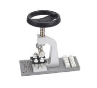 MERIGLARE Ouvre-boîtier de Montre Professionnel Outil de Réparation Dévisseur de Fond Presse à Serrage Vertical Métal Antidérapant avec Roue Large Adapté aux