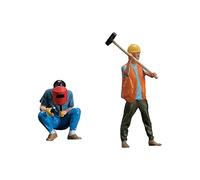 MERIGLARE Paire de Figurines de Travailleurs Imprimées En 3D à L'échelle 1:32