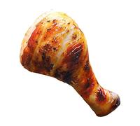 MERIGLARE Peluche Douce et Réaliste En Forme de Nourriture, Coussin 3D Décoratif pour La Voiture, Le Bureau et Les Enfants, Cuisse de poulet grande