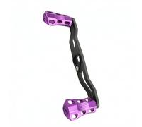 MERIGLARE Poignée de Moulinet de Pêche Poignée Manivelle Bras de Manivelle Remplacement Universel Gauche Droite Fibre Carbone Alliage Aluminium Fixation 8x5mm, Violet