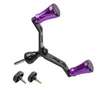 MERIGLARE Poignée de Moulinet de Pêche Poignée Manivelle Bras Double Manivelle Poignée de Rechange Accessoire en Fibre de Carbone pour Crank Plus Régulier et, Violet