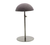 MERIGLARE Porte-chapeau Support Rond Métal Présentoir Dôme Flanelle Réglable Antidérapant pour Chapeaux et Perruques Adapté Au Rangement à Domicile et En, Gris