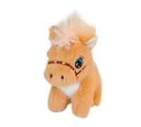 MERIGLARE Porte-clés Cheval En Peluche, Mini-peluche, Décoration D'anniversaire, Ornement de Sac à Dos, Breloque Porte-clés Animal, Brun