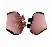 MERIGLARE Protège-Boulet Cheval Arrière Protection Solide Coque PU Mousse Néoprène Douce Sangle Réglable Boucle Métal pour Équitation Western Classique Loisir Compétition, Rose, Grand