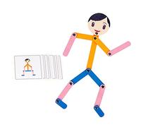 MERIGLARE Puzzle En Bois pour Enfants, Jouet éducatif pour L'imagination Des Tout-petits, avec Des Membres Amovibles et Une Approche Péd, Garçons, 18cm