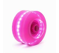 MERIGLARE Roue Lumineuse de Roller Patin Planche Patinage Roue à LED Roue de Remplacement Roue Polyuréthane Éclairage Auto-alimenté Visibilité Accrue au, Violet Rose