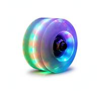 MERIGLARE Roue Lumineuse de Roller Patin Planche Patinage Roue à LED Roue de Remplacement Roue Polyuréthane Éclairage Auto-alimenté Visibilité Accrue au, Arc-en-Ciel Rouge Bleu Vert