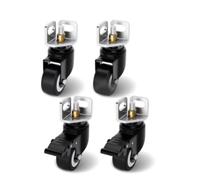 MERIGLARE Roulette Pivotante Universelle Base Support Chariot Châssis Kit Support Angle Acier Carbone Polyuréthane Déplacement Aisé et Résistance Quotidienne, 3-Inch Plate Swivel