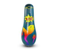 MERIGLARE Sac Frappe Gonflable Autoportant avec Retour Rapi et Structure Stable pour Pratiquer Boxe Kickboxing et Exercices avec Motifs Dynamiques pour Salle Jeux et Espace Sportif, Noir, 165 CM