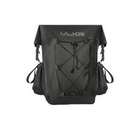 MERIGLARE Sacoche Vélo Arrière Pannier Bicyclette Étanche Bagagerie Compacte en PVC avec Accroches Ajustables et Couvercle Poches et Corde Élastique Avant, Array, Noir