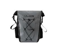 MERIGLARE Sacoche Vélo Arrière Pannier Bicyclette Étanche Bagagerie Compacte en PVC avec Accroches Ajustables et Couvercle Poches et Corde Élastique Avant, Array, Gris