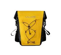 MERIGLARE Sacoche Vélo Arrière Pannier Bicyclette Étanche Bagagerie Compacte en PVC avec Accroches Ajustables et Couvercle Poches et Corde Élastique Avant, Array, Jaune