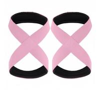 MERIGLARE Sangle de Poignet Haltérophilie Sangle de Levage Bracelets de Force Courroie de Traction Ceinture de Poignet avec Double Boucle et Couture Renforcée, Rose