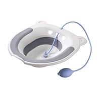 MERIGLARE Siège de Toilette Portable avec Masseur D'eau, Surface Douce, Plastique Silicone, Conçu pour Les Femmes Souffrant D'hémorragie, Gris