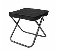 MERIGLARE Siège Portable Pliant Tabouret Pliable Aluminium Rembourré Construction Isotherme Tube Espace Oxford Facile Transporter, Noir, Tabouret Pliant sans Embouts De Pieds