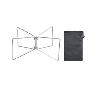 MERIGLARE Support Pliable Multifonctionnel, Robuste, Compact et Portable avec Porte-glacière pour Le Camping, Les Pique-niques et Autres Activités de Plein Air, Argenté