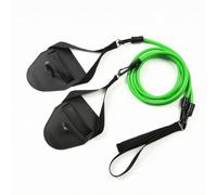 MERIGLARE Swim Training Band Équipement de Natation à Sec avec Pagaies à Main Bande de Résistance Tubes Élastiques Sangles Réglables Poignées Confort Matériau, Vert, 40 Livres