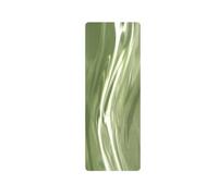 MERIGLARE Tapis de Sport Tapis d'Activité Physique Matelas Antidérapant avec Structure Double Face en Caoutchouc Finition Marbrée Confort Pliant pour Salle de 'Étirement Maison, Vert Clair Et Blanc