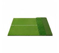MERIGLARE Tapis d'Entraînement de Golf Tapis Pratique Tapis de Frappe Tapis de Putting avec Herbe Synthétique PP et Base EVA Antidérapante Hauteurs de Mi-Gazon, 120-180cm, Trois Herbes