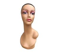 MERIGLARE Tête de Mannequin Féminine, Tête de Poupée de Maquillage Professionnelle pour Perruques, Tête de Mannequin Chauve pour Magasin de Coiffure et de, Stylee