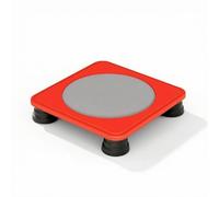 MERIGLARE Trampoline pour Enfants Trampoline Rebondisseur Planche d'Équilibre Structure Silencieuse en PP Apprentissage Motricité et Coordination Convient à Jeu Intérieur à la Maison, Rouge