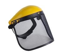 MERIGLARE Visière de Protection pour Le Travail Forestier, avec Grille Métallique, Bonne Ventilation, Réglable et Légère, Idéale pour Le Jardinage et L, JAUNE