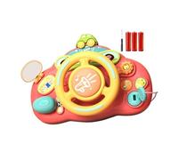 MERIGLARE Volant électrique Jouet Musical éducatif Interactif « Mes Au Volant » pour Bébés de 1 à 5 Ans, batterie rose