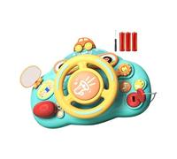 MERIGLARE Volant électrique Jouet Musical éducatif Interactif « Mes Au Volant » pour Bébés de 1 à 5 Ans, batterie verte