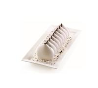 silikomart | Moule à gâteau en Silicone moderne MERINGA, antiadhésif, paquet de 1 moule avec anneau de sécurité, design 3D, 250 x 90 mm, h 75 mm, volume 1,1 l, fabriqué en Italie